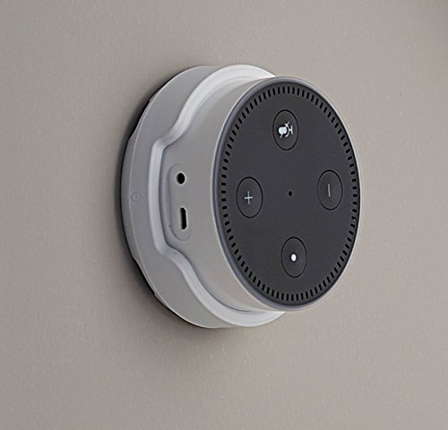 Click Here to See More Images Sanus Wall Mount for Amazon Echo Dot (White) - Works On Walls Or Ceilings - Easily Attach Low-Profile Design To Any Surface - Designed To Avoid Sound Interference for Echo Dot 2nd Generation