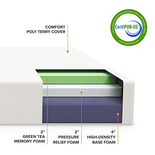 Best Price Mattress 8" Signature Green Tea Memory Foam Mattress, Queen Pricepulse