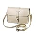 Vintage Leather CrossBody Handbag HN Shoulder Messenger Bag (Beige)