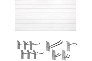 Crownwall 6" Starter Bundle (8x4 ft) with 10-Piece Locking Hook Kit (White)