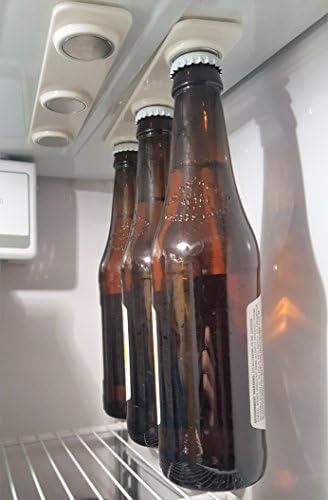 Merchant Medley Magnetic Bottle, Jar and Can Holder for Refrigerator or Cabinet - Holds 6 Bottles or Cans - Organize and Create Tons of Space With a Sleek Look
