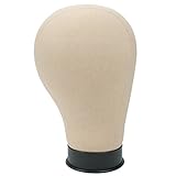 BHD BEAUTY Canvas Cork Block Mannequin Head for Display Style Dry Wig With Mount Hole 23