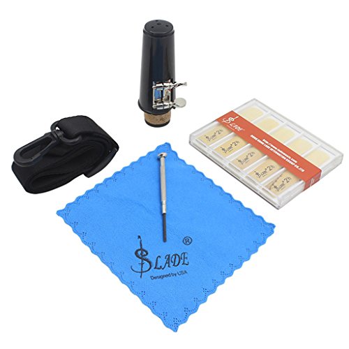 image for MonkeyJack Quality 7 in 1 Clarinet Parts Mouthpiece with Ligature&Cap&