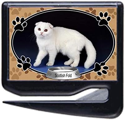 KP339 Scottish FOLD (CAT) - Plastic Black Letter Opener Printed Quality Photo - Insert Size 70mm x 45mm