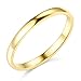 14k Yellow OR White Gold 2mm SOLID Plain Wedding Band