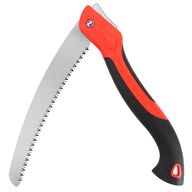 Photo 1 of WEIMELTOY 10 Inch Heavy Duty Pruning Saw, Folding Hand Saw with SK5 Curved Blade, Triple-cut Razor Teeth Used for Trees Wood Cutting Camping Gardening Work, Hiking, Landscaping, Tree Trimming