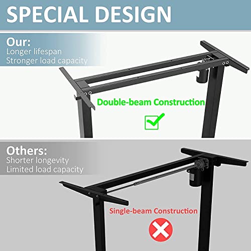 Electric Standing Desk Adjustable Height, 48''x 24'' Sit Stand Home