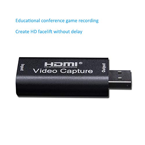 Capturadora Video, Tarjeta De Captura De Audio De VíDeo Hdmi A Usb 2.0，1080P Hd，Para EdicióN De Video/Juegos/Webcasting/Streaming/Video Live GrabacióN