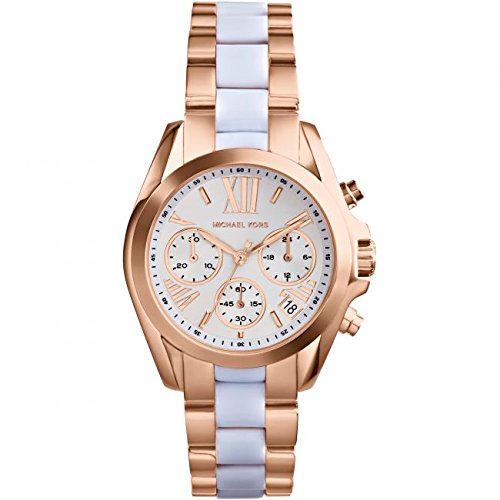 Michael Kors Women's Safari Chic Mini Bradshaw Watch, Rose G