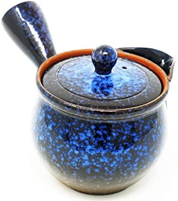 湯切れ抜群の大口急須 使いやすさno 1 青 瑠璃色 洗いやすい