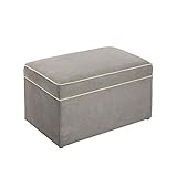 Baby Relax Hadley Nursery Storage Ottoman for Baby Gliders, Dark Taupe