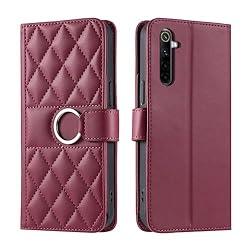 Lucyliy Compatible with Realme 6 Case Flip PU