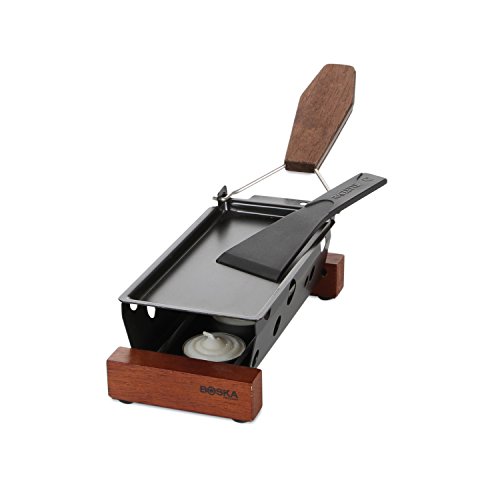 Boska Holland Partyclette To-Go Taste, Mini Tea Light Raclette Set, Dark Wood Home & Kitchen, Kitchen & Dining, Small Appliances