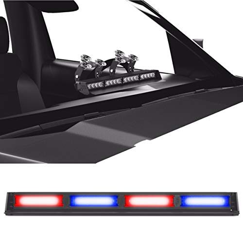 Striker TIR 4 Head LED Dash Light for Emergency Vehicles/Warning Strobe Deck/Dash Light Windshield Mount - Red/Blue Alternating