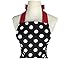 LIVILAN Black Cooking Aprons Kitchen Flirty Woman Girl Bowknot Cotton Pinafore Vintage Apron Dress with Pockets