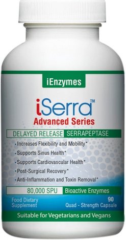 Iserra 80,000 spu serrapeptase enzyme 90 high potency c…
