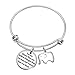 AGR8T Best Friend Bangle Bracelets Inspirational Gift You're braver stronger smarter than you think (Stainless Steel Elephant)