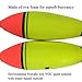QualyQualy 5Pcs 20g Lighted Fishing Bobbers EVA Foam Fishing Floats and Bobbers + 10Pcs Fishing Glow Sticks, Night Fishing Light Up Bobbers 20g