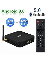 Sawpy TX6 Android TV Box 9.0 4GB DDR3 + 32GB Allwinner H6 hasta 1,5 GHz ARM de cuatro núcleos Cortex A53 4K 2.4G + 5G WiFi 5.0 Bluetooth Smart TV Box