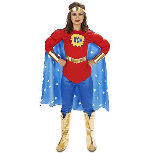 Pop Art Comic Super Woman - WOW with Leggings Adult Costume