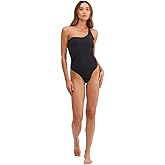 Gottex Au Naturel Endless Summer Women's Swimwear Solid One Shoulder Must Have Open Back One-Piece Swimsuit