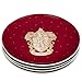 Harry Potter Hogwarts Houses Salad Dessert Plates, Set of 4 - Gryffindor, Ravenclaw, Hufflepuff and Slytherin - Porcelain - 7.5