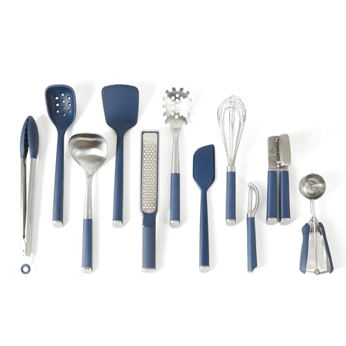 Calphalon Edge 11-Piece Silicone and Stainless Steel Kitchen Tool Set, Kitchen Utensil...
