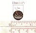 PEPPERLONELY Brand 200PC Brown Coconut Shell Buttons 2 Hole Scrapbooking Sewing Buttons 13mm (1/2 Inch)