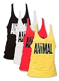 Pack of 2 Mens Animal Letter Print Muscle Gym Stringer Tank Top for Bodybuilding