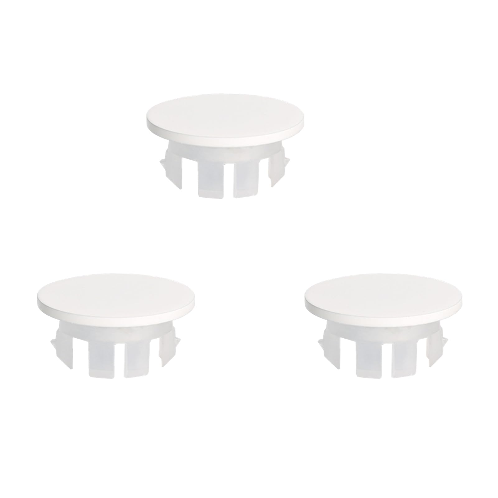 Leliafleury 3Pcs Sink Overflow Ring Round Overflow Hole Cover Sink Overflow Cover Basin Trim Drain Cap Cover for Kitchen Bathroom Sink Toilet Washing Basin (Matte White)