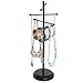 Modern Black Metal Tabletop Jewelry Tree Display Stand / Decorative Bracelet, Earring & Necklace Hanger