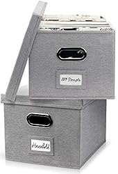 ZICOTO Decorative File Box Organizer Set of 2