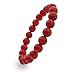 Bling Jewelry Simple Plain Stacking Round Coral Red Stone Ball Bead Stackable Strand Stretch Bracelet For Women Teen For Men 8MM