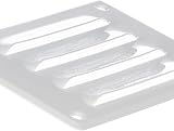 EUROPLAST 140x105mm White Metal Air Vent Grille Cover with Insect Mesh view 5