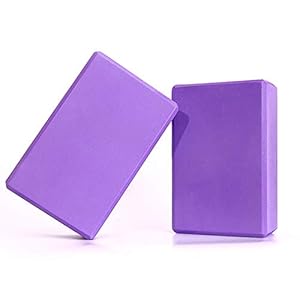 Linden Ridge Yoga Blocks Set of 2 High Density Eva Foam Exercise Bricks Stability and Balance Home Gym Workout Fitness
