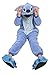 ReachMe Stitch Onesie Pajamas with Matching Gloves and Slippers Animal Pjs Halloween Costumes Party Wear(1 Blue,XL)