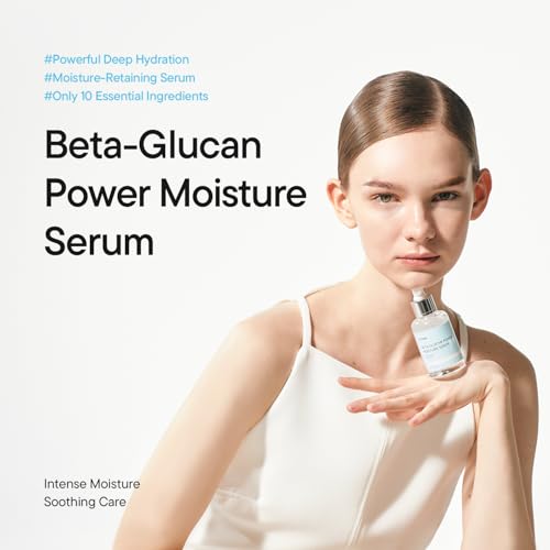 IUNIK Beta-Glucan Power Moisture Serum - Deep Hydration 1.69 fl oz | 7-Peptide Vegan Serum for Long-Lasting Hydration for Dry, Sensitive Skin