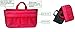 RW Collections Handbag Organizer, Liner, High Quality Nylon Multi-Pocket Purse Bag Travel Organizer Insert, 13 Compartments - Large (Red/Pink)