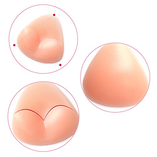 Kuqqi Silicone Breast Bra - Waterproof Enhancers BRA Inserts A to D Cup Gel Pads for Swimsuits & Bikini