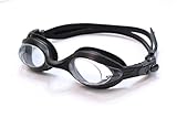 Prescription Swim Goggles, Silicone Goggles with Adjustable Fit, Anti-Fog, and UV Protection - with Ear Plugs & Hard Case