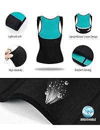 NonEcho - Chaleco de neopreno para mujer, para sauna, pérdida de peso, entrenamiento de cintura, chaleco para adelgazar