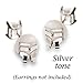 LOX Secure Locking Earring Backs for Women - Safe & Easy to Use Hypoallergenic Earings - Ideal for All Stud Earrings - Pack of Two - Silver, Silver Tone, Plastic Silver