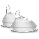 haakaa Gen.3 Silicone Orthodontic Bottle Nipple - Teat Attachment Compatible with Baby Bottles (Glass/Silicone)-Medium Flow - 2 pcs