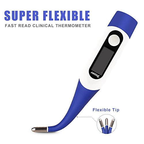 JUNING Digital Medical Thermometer Oral Rectal Temperature 30 Seconds Fast Reading and Accurate Rectal Thermometer for Children and Adults with Fever Indicator - Thumbnail 2