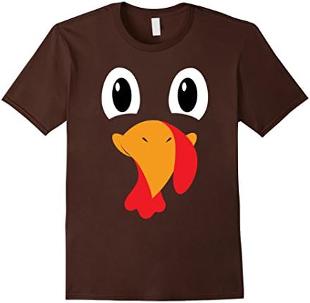 Mens Turkey Face Thanksgiving TShirt Halloween Costume Kids Adult XL Brown