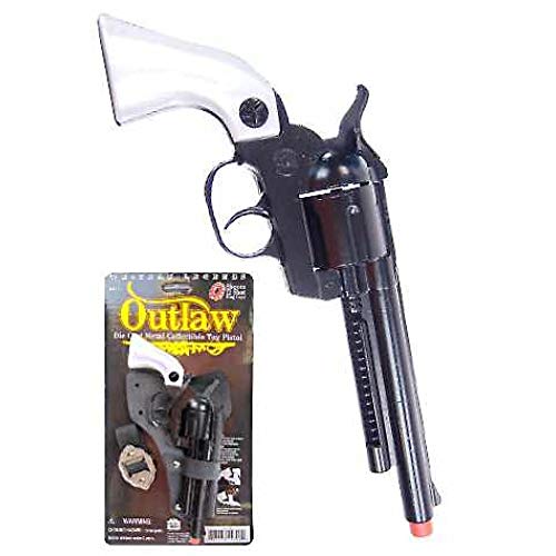 Big Game Toys~Prop Outlaw Pistol Cowboy Toy Cap Gun diecast Pearl Colt 45 Revovler