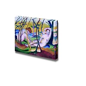 Nudes Under Trees by Franz Marc Print Famous Painting Reproduction