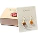 Natural Stone Wire Wrap Dangle Drop Earrings Gold Plated 925 Sterling Silver Hook/Crazy Lace Agate 10mm