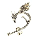 Vintage Punk Style Bronze Fly Dragon Left Ear Stud 1pcs