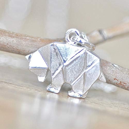 Jamber JewelsOrigami Bear Necklace in Sterling Silver with 18 Inch Chain